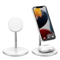 magnetinis usb - CHOETECH, 2in1, 15W, baltas - 3 nuotrauka