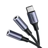 adapteris 3.5mm 2 x 3.5mm - Ugreen cable headphone splitter USB Type C - 2x 3.5, USCUGR30732 - 1 nuotrauka
