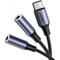 adapteris 3.5mm 2 x 3.5mm - Ugreen cable headphone splitter USB Type C - 2x 3.5, USCUGR30732 - 2 nuotrauka