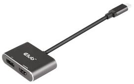 usb c displayport - Club 3D USB-C - DisplayPort/HDMI 4K@60Hz CSV-1552, juoda - 1 nuotrauka