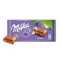  Milka, su skaldytais lazdyno riešutais, 100 g