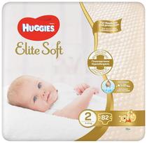HUGGIES ELITE SOFT 2 (4-6 kg) NEWBORN, MEGA 82 vnt.