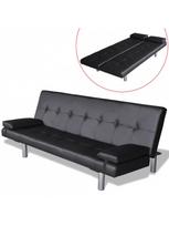 Sofa-lova VLX Artificial Leather 241722, juoda, 168 x 77 x 66 cm
