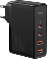 ikroviklis 100w -  Baseus GaN CCGAN2P-L01 2 x USB / 2 x USB-C / 100W / 5A, juodas - 1 nuotrauka