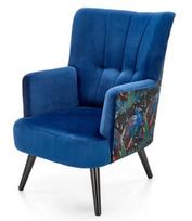 Fotelis Halmar Pagoni, mėlynas, 67 cm x 82 cm x 95 cm