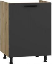 Apatinė virtuvinė spintelė Halmar Vento DK-60/82, ąžuolo/antracito, 520 mm x 600 mm x 820 mm
