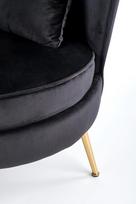 zali foteliai - Fotelis Halmar Almond, juodas, 90 cm x 90 cm x 87 cm - 9 nuotrauka