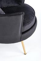 zali foteliai - Fotelis Halmar Almond, juodas, 90 cm x 90 cm x 87 cm - 10 nuotrauka