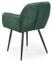 zalios valgomojo kedes - Fotelis Halmar Velvet K429, tamsiai žalia, 53 cm x 58 cm x 80 cm - 3 nuotrauka