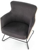 pilka fotel - Fotelis Halmar Chillout, juodas/ąžuolo/tamsiai pilka, 67 cm x 74 cm x 79 cm - 3 nuotrauka