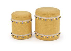 Pufas Halmar Grado w/ Storage Function, geltonas, 38 cm x 38 cm x 44 cm