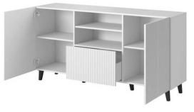 d1s - Komoda Halmar Pafos 150 2D1S, balta, 150 x 40 x 82 cm - 2 nuotrauka