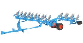 plugai apverciamieji - Priekaba Bruder Lemken Semi Mounted Reversible Plough 02250, mėlyna - 2 nuotrauka