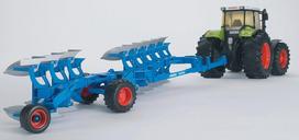plugai apverciamieji - Priekaba Bruder Lemken Semi Mounted Reversible Plough 02250, mėlyna - 6 nuotrauka