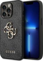 telefono deklas iphone 14 pro max - Guess "GUHCP14X4GMGGR PU 4G Metal Logo Case iPhone 14 Pro Max" Grey - 1 nuotrauka