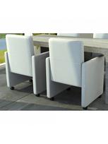 baltos kedes valgomojo - Valgomojo kėdė VLX Dining Chairs 60347, balta, 2 vnt. - 1 nuotrauka