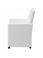 baltos kedes valgomojo - Valgomojo kėdė VLX Dining Chairs 60347, balta, 2 vnt. - 4 nuotrauka