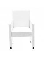 baltos kedes valgomojo - Valgomojo kėdė VLX Dining Chairs 60347, balta, 2 vnt. - 5 nuotrauka
