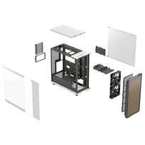 fractal design north - Fractal Design North Chalk White TG Clear Tint - 7 nuotrauka