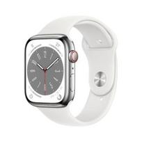 apple watch stainless - Apple Watch Series 8 GPS 41mm Silver Aluminium Case with White Sport Band - Regular - 2 nuotrauka