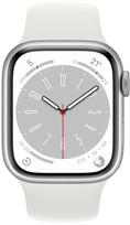 apple watch stainless - Apple Watch Series 8 GPS 41mm Silver Aluminium Case with White Sport Band - Regular - 7 nuotrauka