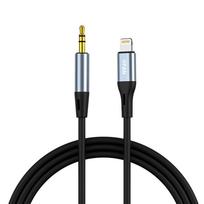 lightning to jack - Vipfan L05 Lightning to mini jack 3.5mm AUX cable, 1m (gray) - 1 nuotrauka
