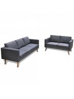 Sofa VLX 2 Piece Set 272194, tamsiai pilka, 70 x 116 x 73 cm