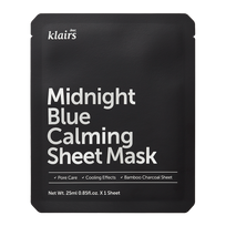lakstines veido kaukes - Klairs Midnight Blue raminanti lakštinė veido kaukė 25ml - 2 nuotrauka