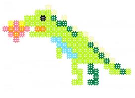 konstruktorius marioinex - Konstruktorius Marioinex Micro Waffle Dinosaur - 2 nuotrauka