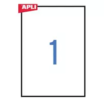 a4 lipduku lapai - Lipnios etiketės APLI, 210 x 297 mm, A4, 1, LIPAPL100_00406 - 1 nuotrauka