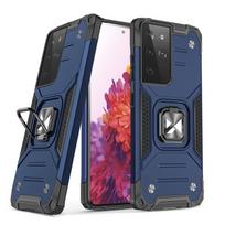 Dėklas Wozinsky Ring Armor, Samsung Galaxy S22 Ultra, mėlyna