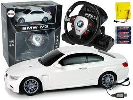 zaislas vairas -  BMW M 3 baltas 1:18 - 1 nuotrauka