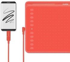 graphic tablet - HUION HS611 RED - 3 nuotrauka