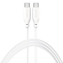 4SMARTS USB-C / USB-C Silicone Cable High Flex, 60W, 1.5m, White