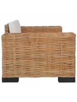 foteliai su kreslu - Fotelis VLX Natural Rattan 283081, rudas, 78 cm x 95 cm x 67 cm - 4 nuotrauka