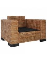 foteliai su kreslu - Fotelis VLX Natural Rattan 283081, rudas, 78 cm x 95 cm x 67 cm - 6 nuotrauka