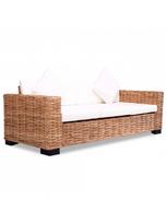 foteliai su kreslu - Fotelis VLX Natural Rattan 283081, rudas, 78 cm x 95 cm x 67 cm - 7 nuotrauka