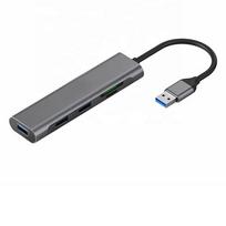 sd tf kortele - Adapteris USB 3.0 - 3 x USB 3.0, SD, TF - 1 nuotrauka