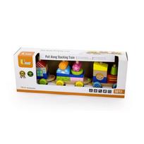 zaislimis traukinys - Viga Pull Along Stacking Train 50089 - 2 nuotrauka