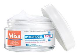 Mixa Hyalurogel Rich Sensitive Skin Expert intensyviai drėkinantis veido kremas - 50 ml.