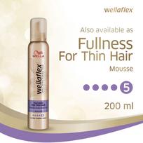 wellaflex lakas - Pilnumo suteikiantis plaukų lakas Wellaflex Fullness to Thin Ultra Strong Hold 250 ml - 3 nuotrauka