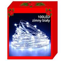 100 LED lempučių girlianda - šaltai balta