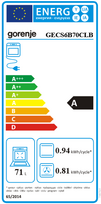 elektrine virykle su elektrine orkaite gorenje - Gorenje GECS6B70CLB - 5 nuotrauka