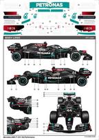 f1 1 18 -  Rastar Mercedes AMG F1 W11 EQ 98500, 317 mm - 4 nuotrauka