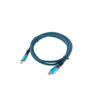 usb c 100w laidas - Lanberg USB-C to USB-C Cable, 1.2 m 8K/30Hz, Black/Blue - 4 nuotrauka