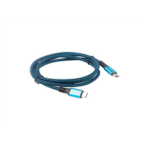 usb c 100w laidas - Lanberg USB-C to USB-C Cable, 1.2 m 8K/30Hz, Black/Blue - 5 nuotrauka