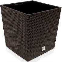 prosperplast rato - Plastikinis vazonas RATO LOW, rudos sp., 40 x 40 x 40 cm - 1 nuotrauka