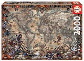 Dėlionė Educa Borras Pirates Maps 18008, 2000 vnt.