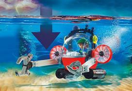 playmobil laivas - Playmobil - Sea Rescue: Enviromental operation with dive boat 70142 - 4 nuotrauka