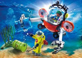 playmobil laivas - Playmobil - Sea Rescue: Enviromental operation with dive boat 70142 - 6 nuotrauka